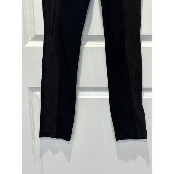 Absolu Skinny Zipper Detail Faux Suede Panel Black Pants Size Small (Euro 36) - Picture 5 of 7